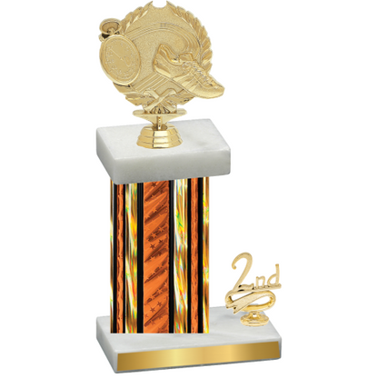 Accented Single Orange Glacier Second Place Running Trophy