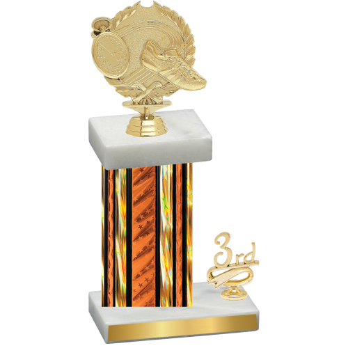 Accented Single Orange Glacier Third Place Running Trophy