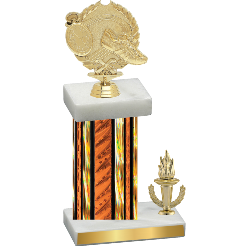 Accented Single Orange Glacier Victory Running Trophy