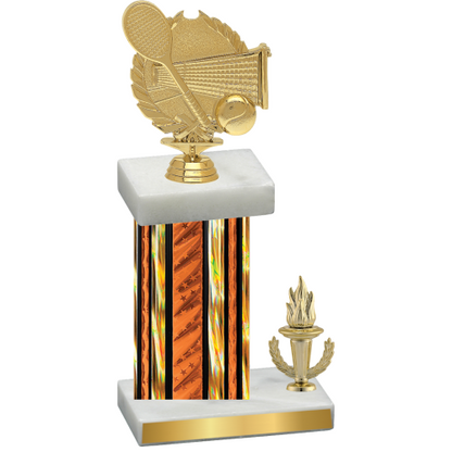 Accented Single Orange Glacier Victory Tennis Trophy