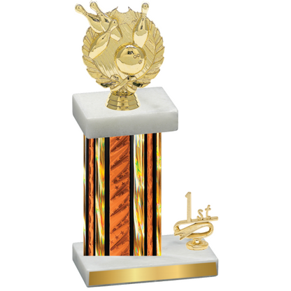 Accented Single Orange Glacier First Place Bowling Trophy