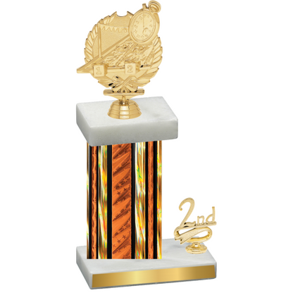 Accented Single Orange Glacier Second Place Swimming Trophy