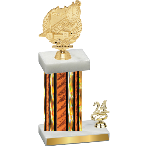 Accented Single Orange Glacier Year Swimming Trophy