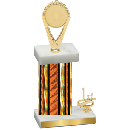 Accented Single Orange Glacier First Place Insert Trophy