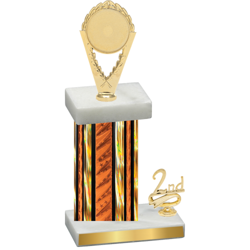 Accented Single Orange Glacier Second Place Insert Trophy