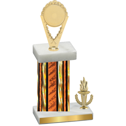 Accented Single Orange Glacier Victory Insert Trophy