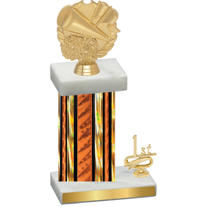 Accented Single Orange Glacier First Place Cheerleading Trophy