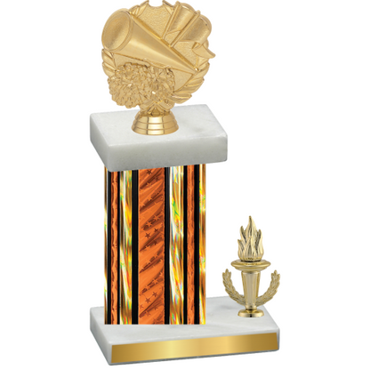 Accented Single Orange Glacier Victory Cheerleading Trophy