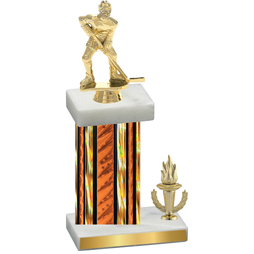 Accented Single Orange Glacier Victory Hockey Trophy