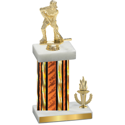 Accented Single Orange Glacier Victory Hockey Trophy