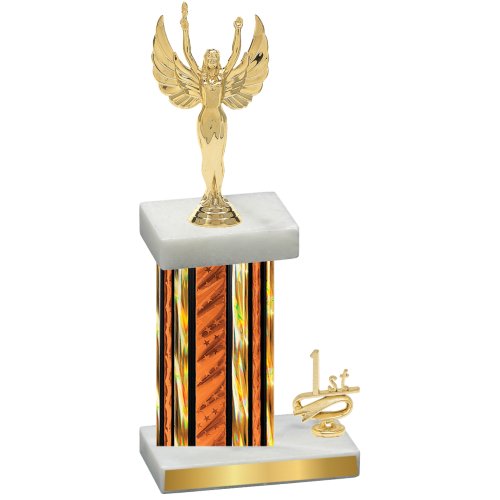 Accented Single Orange Glacier First Place Victory Trophy