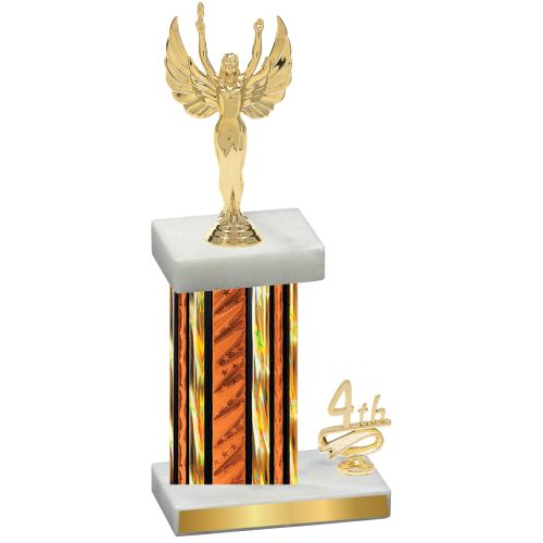 Accented Single Orange Glacier Fourth Place Victory Trophy