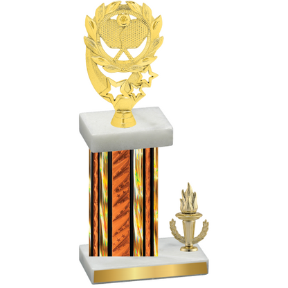 Accented Single Orange Glacier Victory Pickleball Trophy