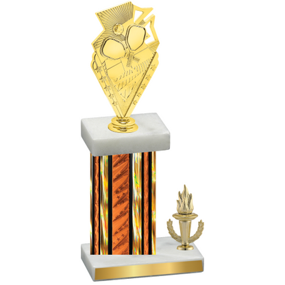 Accented Single Orange Glacier Victory Pickleball Trophy