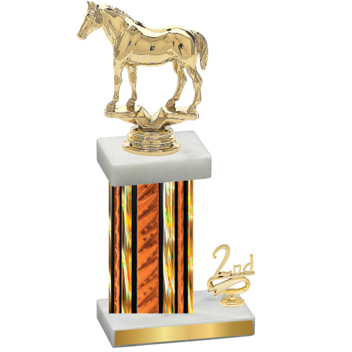 Accented Single Orange Glacier Second Place Horses Trophy