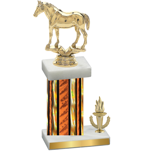 Accented Single Orange Glacier Victory Horses Trophy