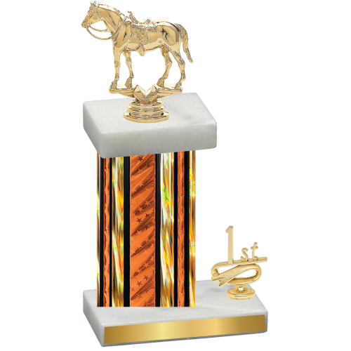 Accented Single Orange Glacier First Place Horses Trophy