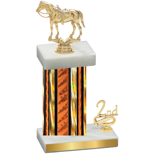 Accented Single Orange Glacier Second Place Horses Trophy