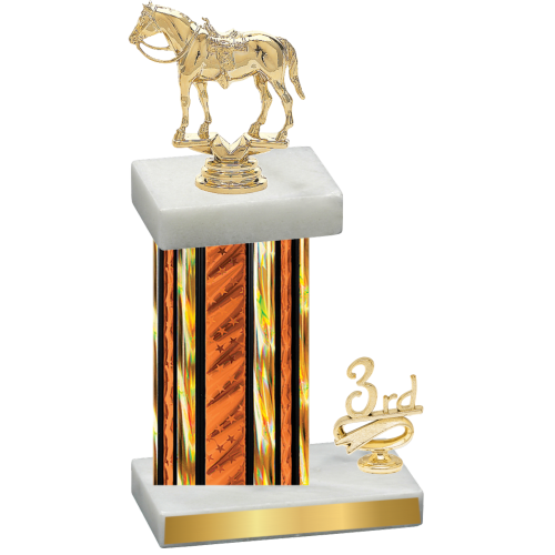 Accented Single Orange Glacier Third Place Horses Trophy