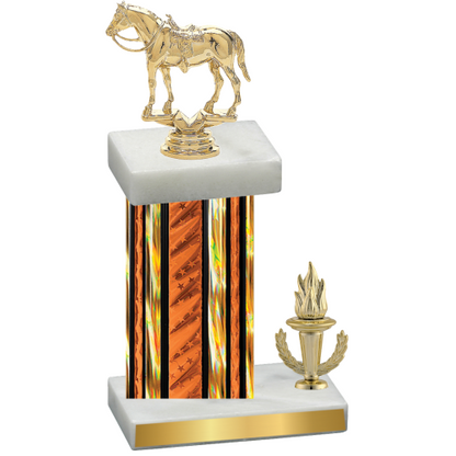 Accented Single Orange Glacier Victory Horses Trophy