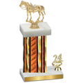 Accented Single Orange Glacier Year Horses Trophy