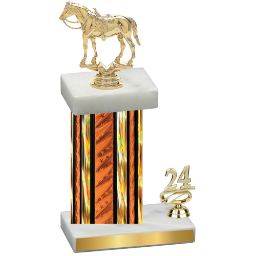 Accented Single Orange Glacier Year Horses Trophy