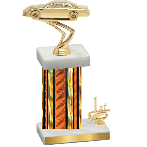 Accented Single Orange Glacier First Place Cars Trophy