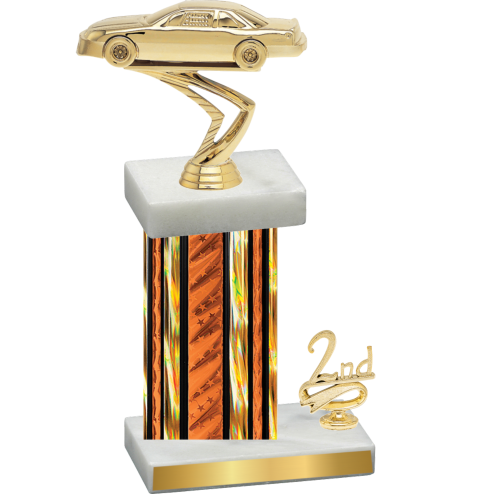 Accented Single Orange Glacier Second Place Cars Trophy