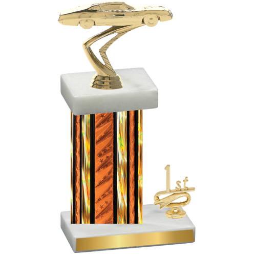 Accented Single Orange Glacier First Place Cars Trophy