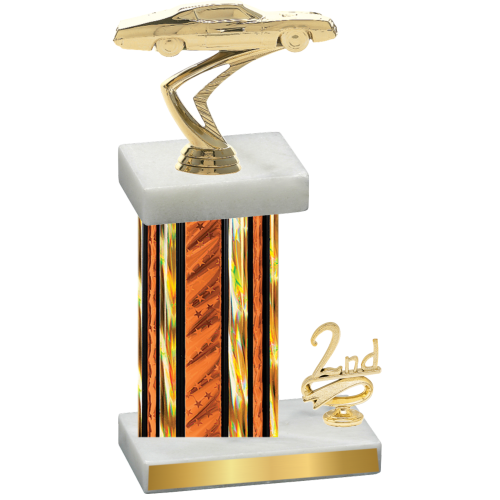 Accented Single Orange Glacier Second Place Cars Trophy