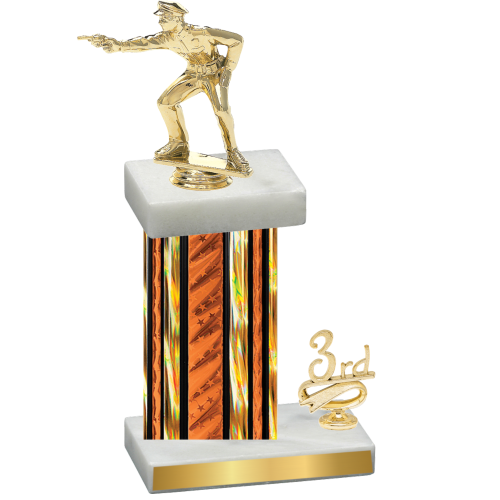 Accented Single Orange Glacier Third Place Shooter Trophy