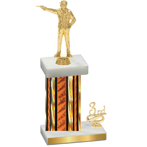 Accented Single Orange Glacier Third Place Shooter Trophy