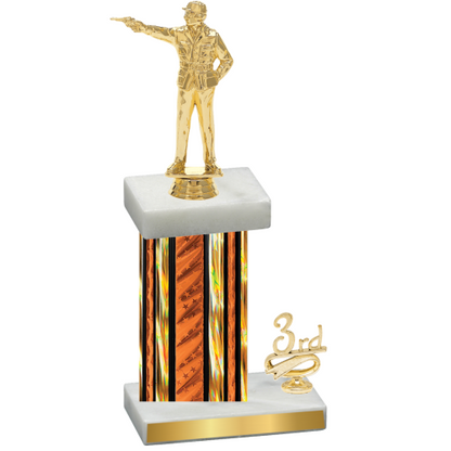Accented Single Orange Glacier Third Place Shooter Trophy