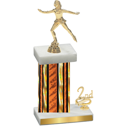 Accented Single Orange Glacier Second Place Skater Trophy