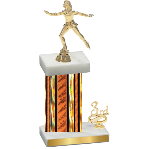 Accented Single Orange Glacier Third Place Skater Trophy