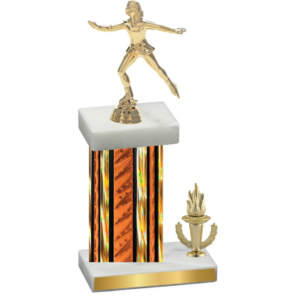 Accented Single Orange Glacier Victory Skater Trophy