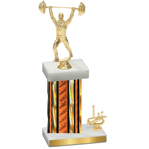 Accented Single Orange Glacier First Place Weights Trophy