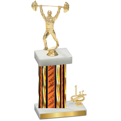 Accented Single Orange Glacier First Place Weights Trophy