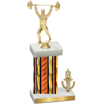 Accented Single Orange Glacier Victory Weights Trophy