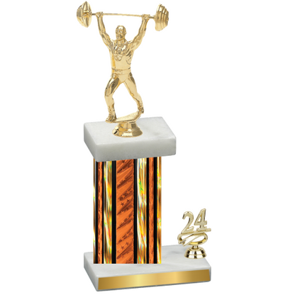 Accented Single Orange Glacier Year Weights Trophy