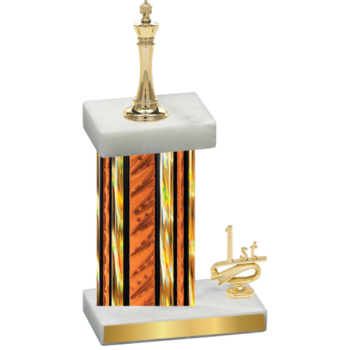 Accented Single Orange Glacier First Place Chess Trophy