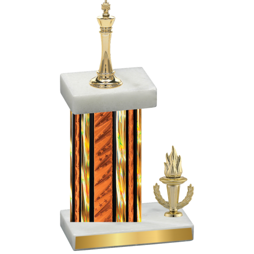 Accented Single Orange Glacier Victory Chess Trophy