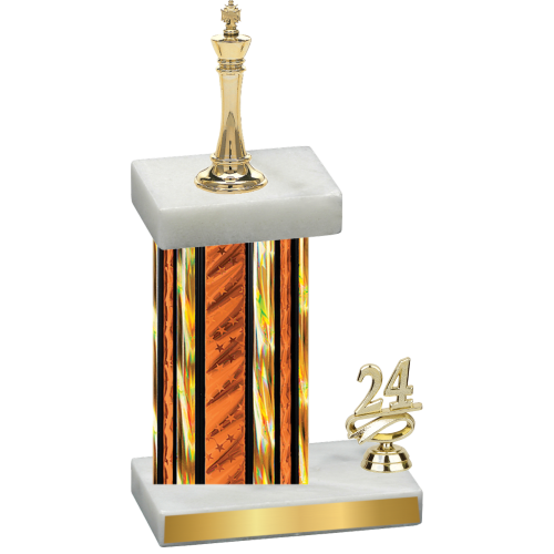 Accented Single Orange Glacier Year Chess Trophy