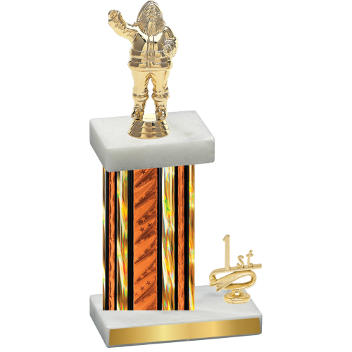 Accented Single Orange Glacier First Place Holiday Trophy