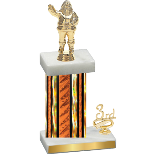 Accented Single Orange Glacier Third Place Holiday Trophy