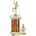 Accented Single Orange Glacier Victory Majorette Trophy