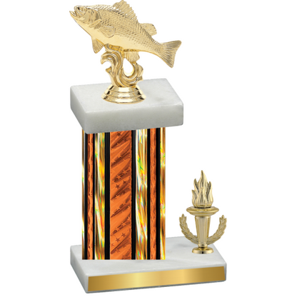 Accented Single Orange Glacier Victory Fishing Trophy