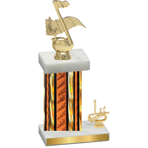 Accented Single Orange Glacier First Place Music Trophy