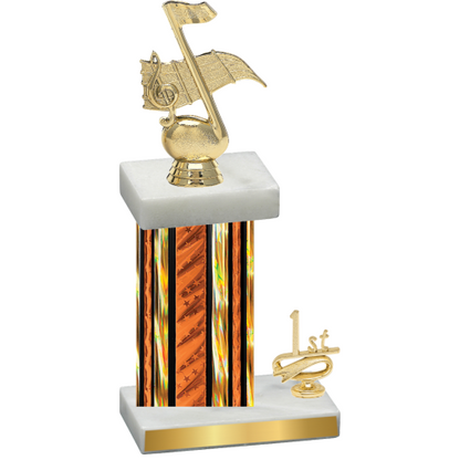 Accented Single Orange Glacier First Place Music Trophy