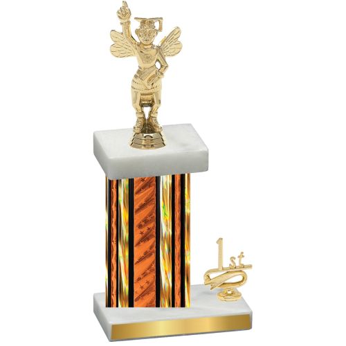 Accented Single Orange Glacier First Place Academics Trophy